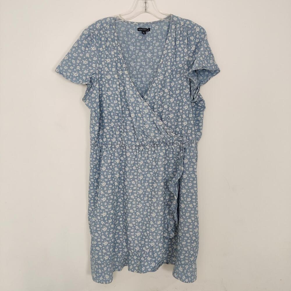 J. Crew Women's Floral Wrap Dress Size XL Flutter Sleeve Bohemian Cottagecore